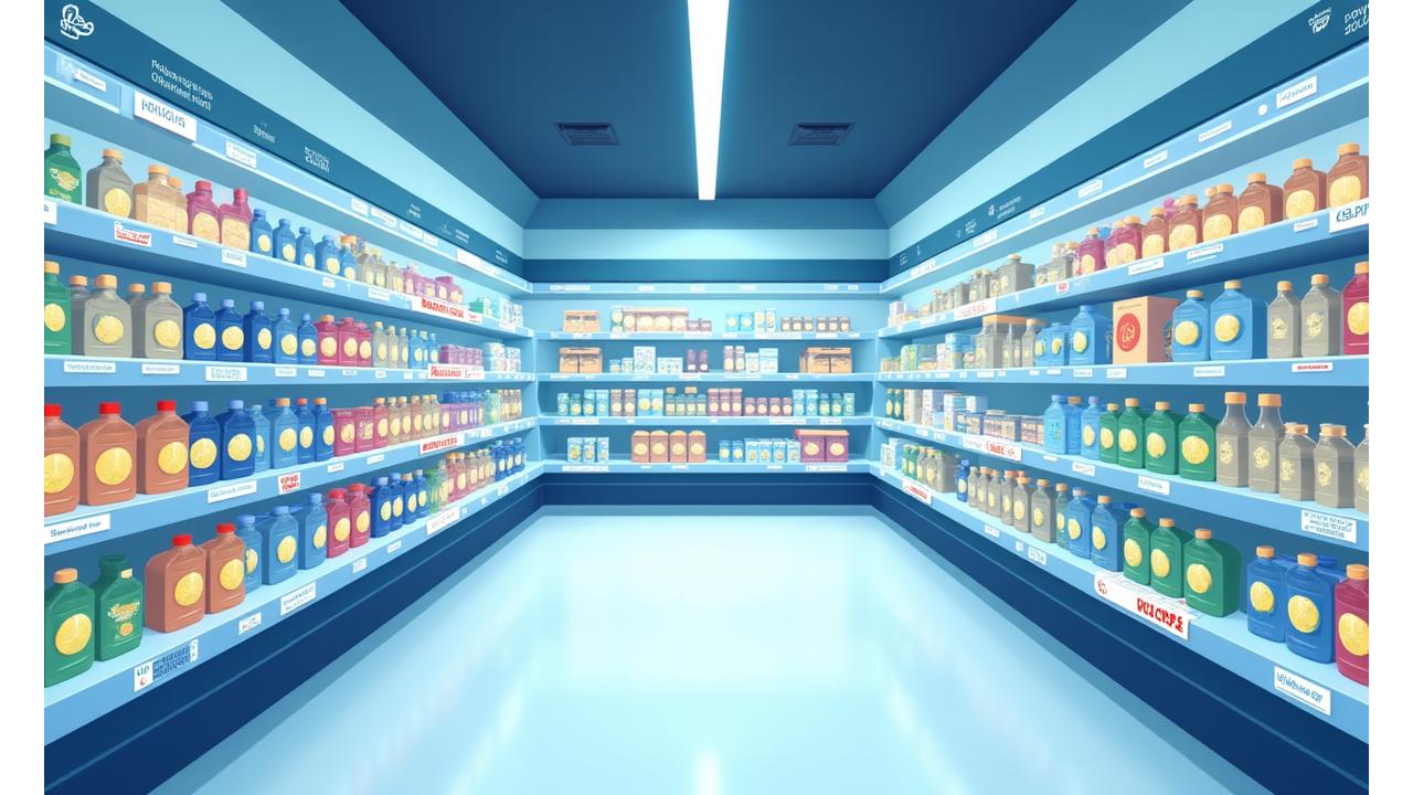 AI monitoring shelves in a retail store for inventory levels
