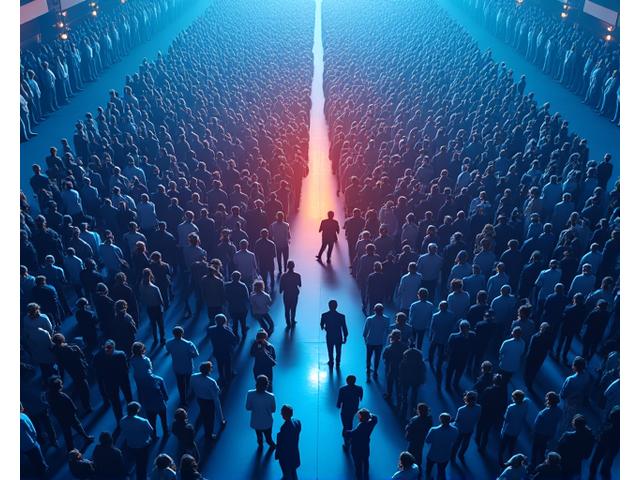 AI analyzing crowd density in an event space