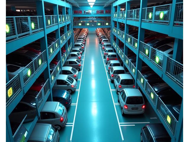 AI showing available parking spots in a city